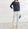 ROPE PICNIC Ponte Navy Size 40 Women's Gold-Patterned Top, (GDM13100),