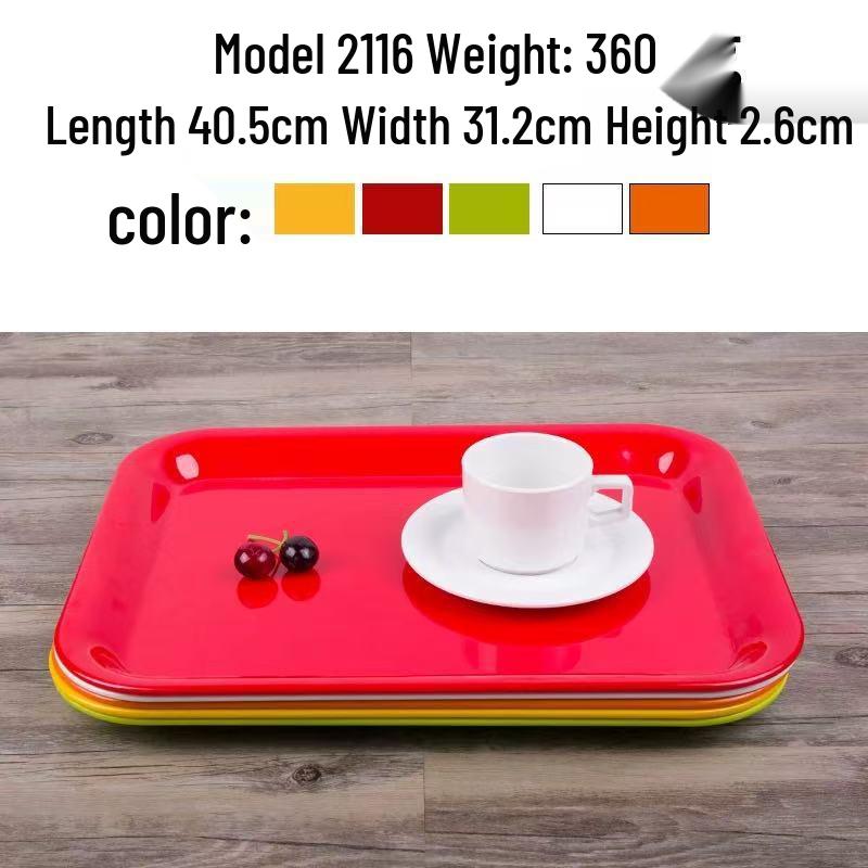 Kaibaiya Rectangular Melamine Tray: Versatile Plastic Tray for Appetizers, Tea, Meals, and Breads