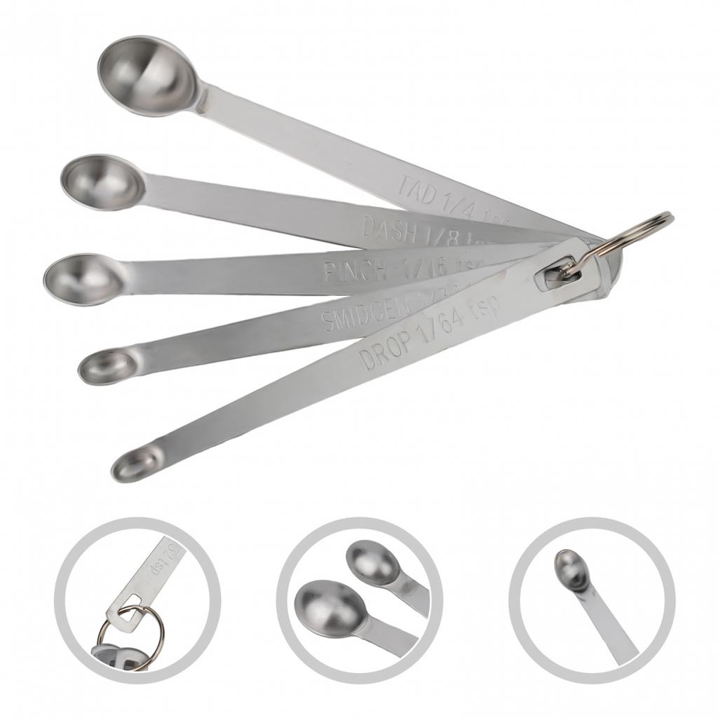 Kitchen Measuring Spoons Tool High quality 10.5cm 5PCS Stainless Steel