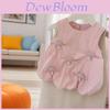 Baby Girl Summer Pink Cotton Princess Dress With Sleeveless Skirt For Toddler Girls