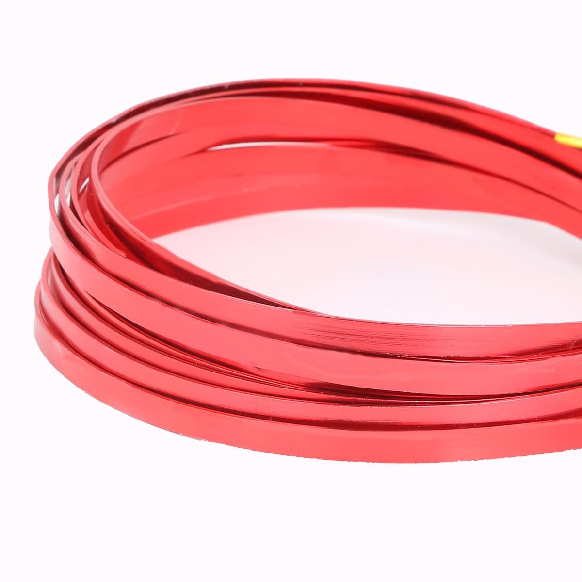 

3 метра/лот, плоская алюминиевая проволока 5 мм x 1 мм для DIY ювелирных изделий, резьба для изготовления ремесел красный