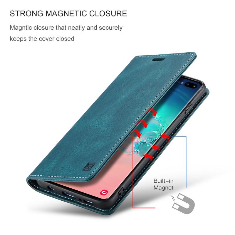 For Samsung Galaxy S10 Plus Case Wallet Magnetic Card Flip Flip Cover For Galaxy S10 Plus Case Luxury Leather Phone Cover Stand