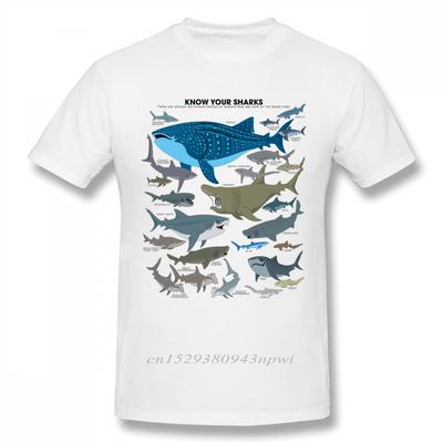 Organismes Marins Requins T-shirt Pour Homme Style Vintage Manches Courtes Coton Biologique Grande Taille Camiseta Tee Shirt