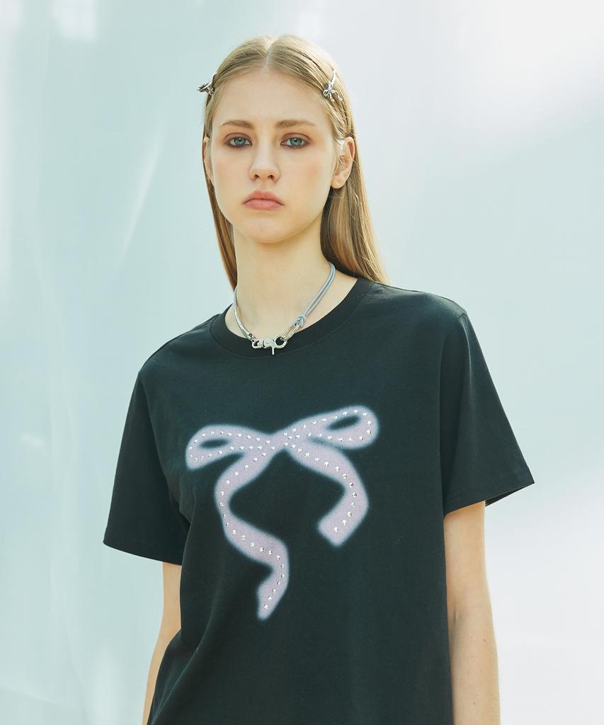 LARTIGENT L9 Ribbon T-Shirt(Black)