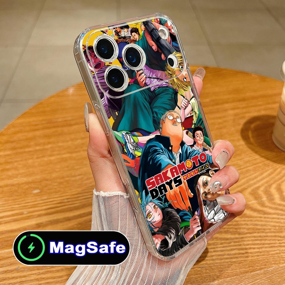 Sakamoto Days Mobile Phone Case for iPhone 17 16 15 14 13 12 11 Air Pro Max Plus Mini Magsafe Clear Colorful Cover Cover Pretty