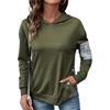 Casual Comfort and Versatility Autumn Sweatshirt Pullover Colorblocking Hooded Sweatshirt Women