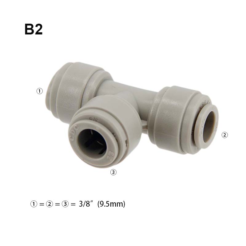 Homebrew Draft Beer Push In Fittings 1/4" 5/16" 3/8" Food Grade with EPDM O-ring Leaking Free