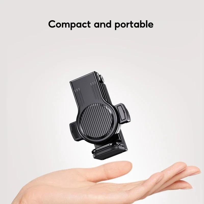 

Oatsbasf Foldable Phone Holder for Travle Selfie Phone Stand 2 in 1 Magnetic Clip Phone Mount for Desk Portable Cell Support чорний