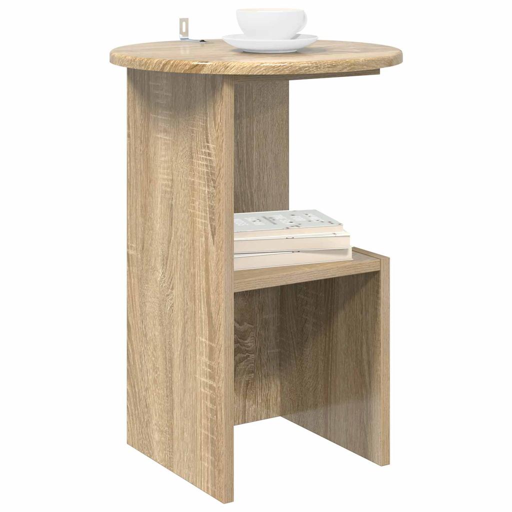 Side Table Sonoma Oak Ø 39.5 x 55 cm Particleboard