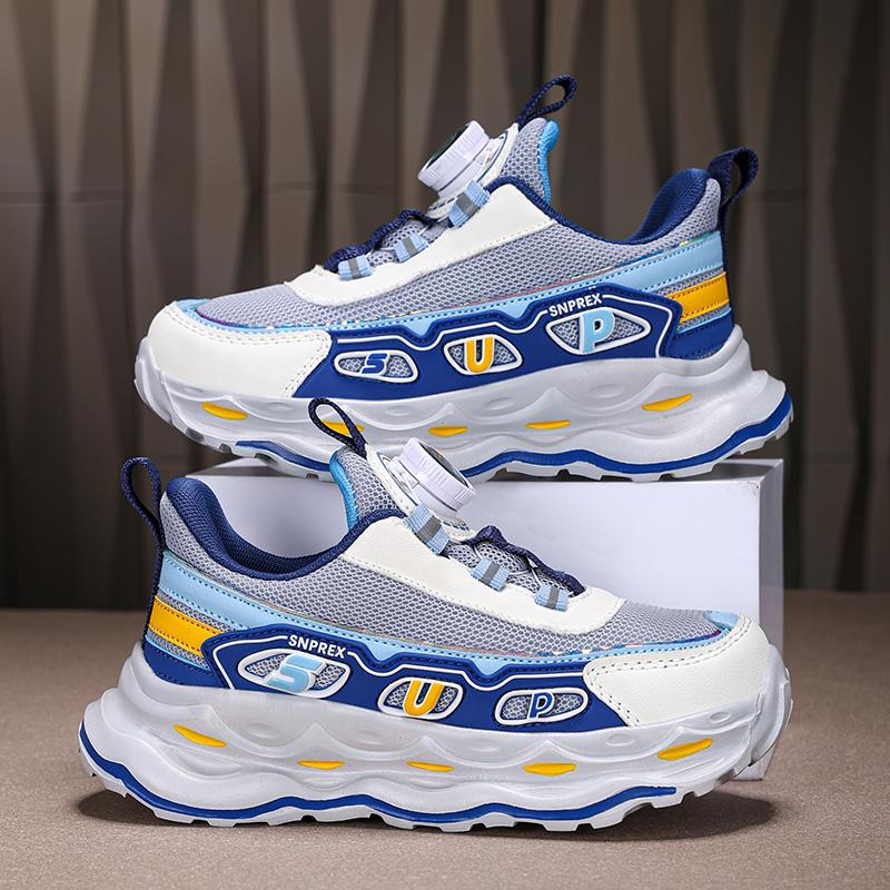 Children's Shoes Fashion Children's Sports Shoes New Lightweight Student Mesh Surface Breathable Leisure Cushioned Running Shoes