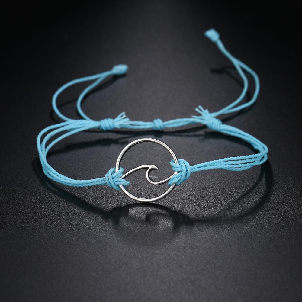 2024 3 Pcs/ Set Boho Wave Bracelet Multi-layer Hollow Cotton Rope Bracelets Set for Women Jewelry Gift