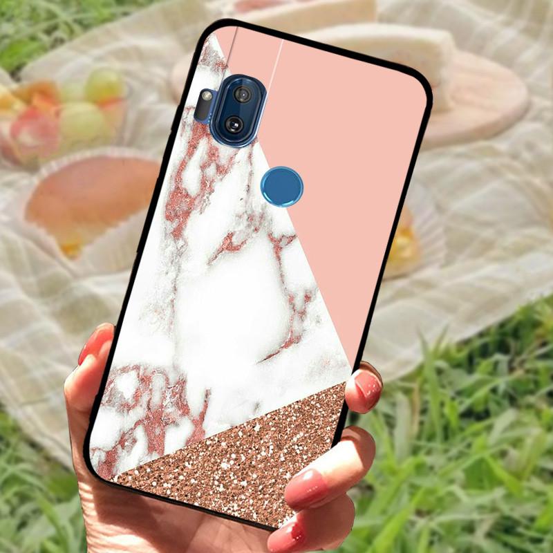 For Moto One Hyper Case Cover For Moto OneHyper Silicone Soft Marble Black Bumper Funda Coque for Moto One Hyper Protective Capa