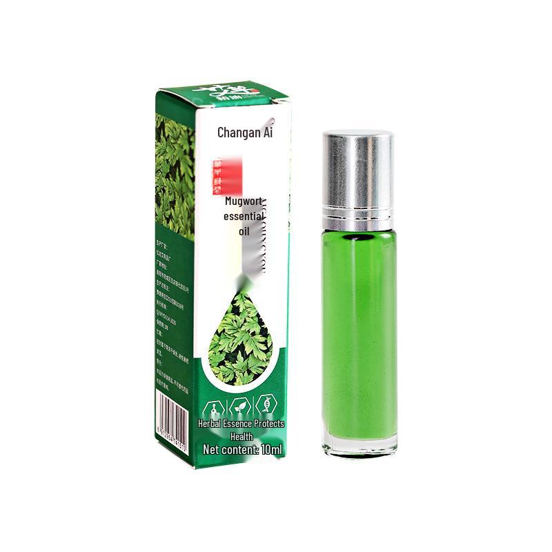 Mugwort Essential Oil Roll-On 10ml: Universal for Body Moisturizing, Aromatherapy, Massage of Shoulders and Neck.