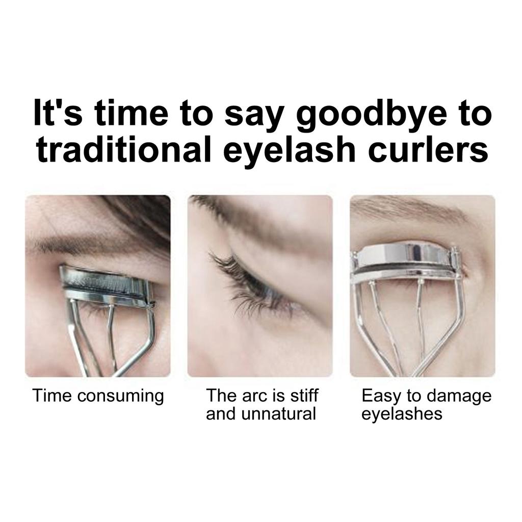 Electric Eyelash Curler USB Rechargeable Eyelash Curling Tool for False Eyelashes Natural Eyelashes