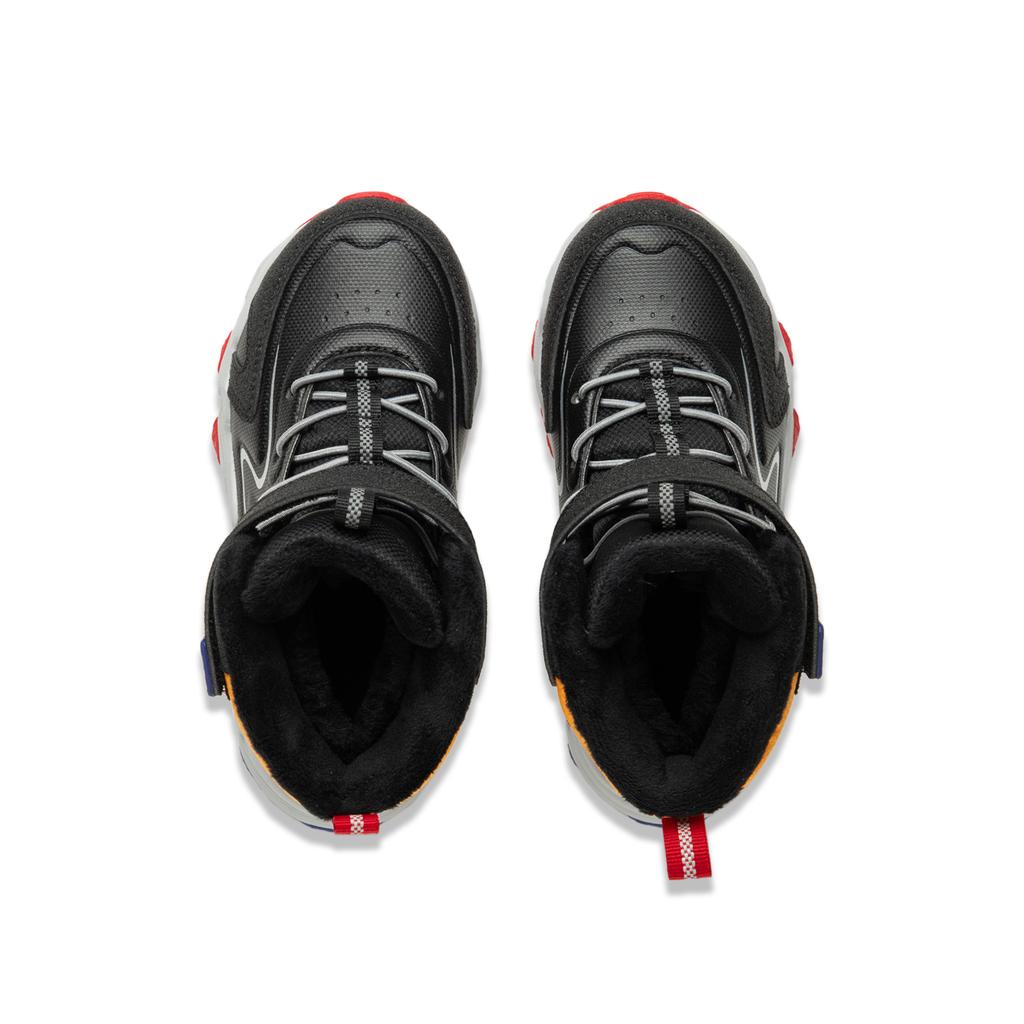 Li Ning Kids Sports Lifestyle Series Non-Slip Shock Absorption Rebound Warm Fleece Kids Sports Shoes Kids Sneakers YKNU102-31