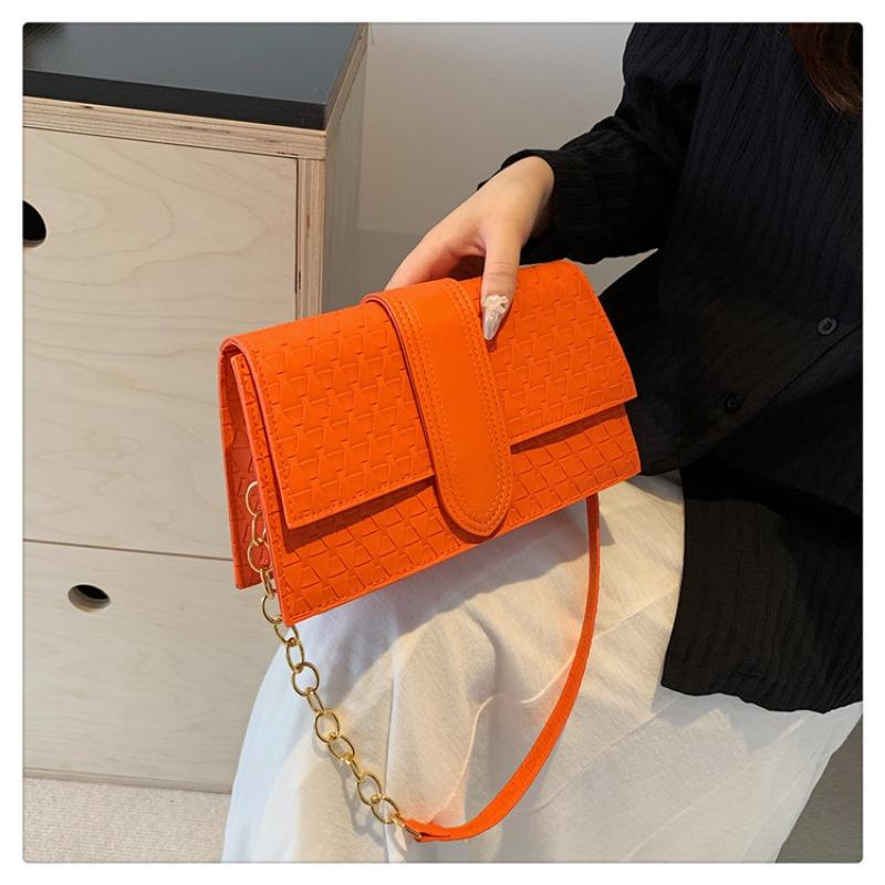 New Niche Trend Portable Women's Bag Solid Color Fashion Texture Shoulder Bag Messenger Bag Small Square Bag