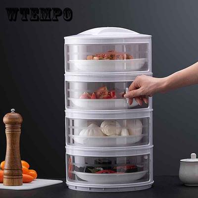 Récipient de restes de nourriture empilable d'isolation anti-poussière de cuisine avec couvercle