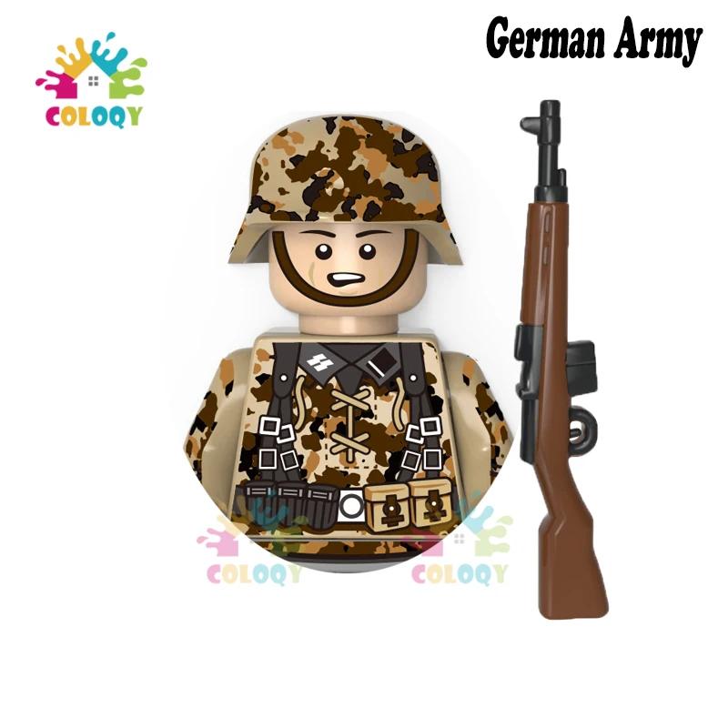 Kids Toys WW2 Military Army Sets Building Blocks Soviet US China Soldiers Mini Action Figures Medal Toys For Kids Birthday Gifts