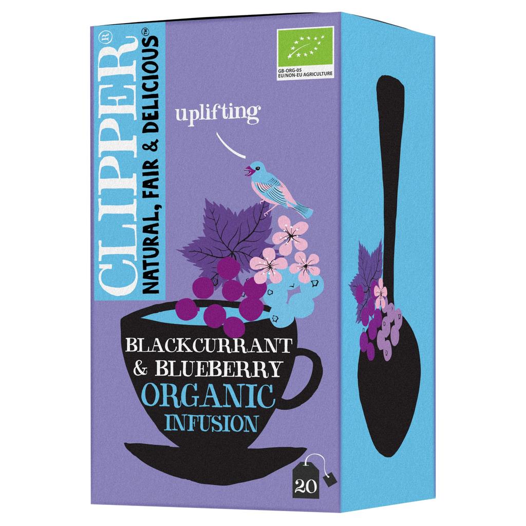 Clipper Organic Herbal Tea Blackcurrant Blueberry 20P &