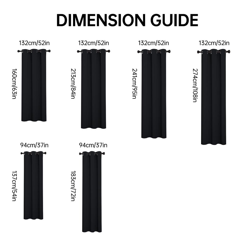 100% Blackout Curtains Heat Insulation Noise Reduction Privacy Protection Thermal Insulated Curtains Soundproof Curtains Light Blocking Curtains