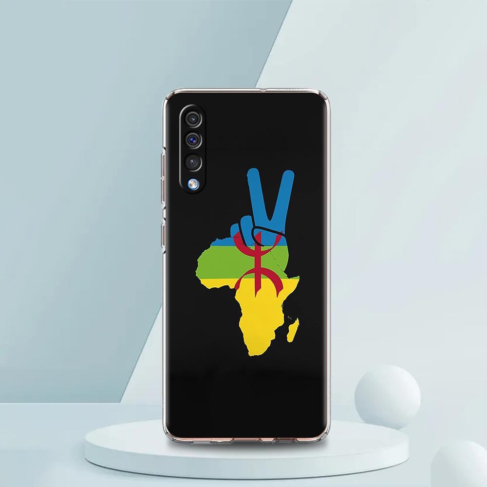 

Amazigh Berber Flag Luxury Transparent Phone Case for Samsung Galaxy A12 A02 A03S A50 A70 A40 A10 A20 A30 Cover Silicone Shell Samsung A20e