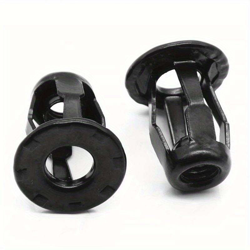 10pcs Black Metal Screw Base Clips Durable Car Trunk Front Rear License Plate Fixing Fastener Clips Car Interior Clips 10pcs