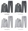 2025 Herren Freizeit Baumwoll Trainingsanzug Set: Reißverschluss-Strickjacke & Sportbekleidung Zweiteiler