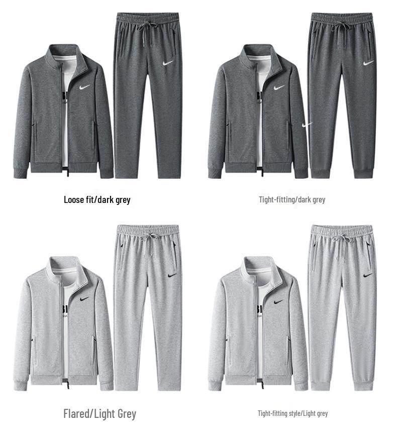 2025 Herren Freizeit Baumwoll Trainingsanzug Set: Reißverschluss-Strickjacke & Sportbekleidung Zweiteiler