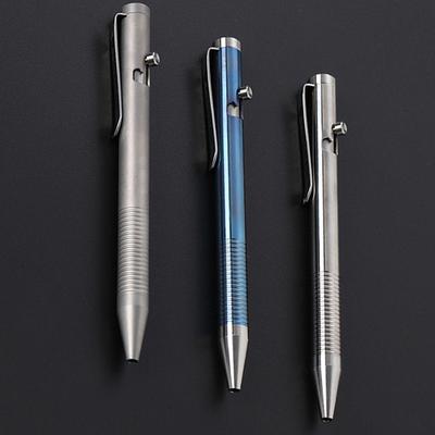 Titanium Alloy Pen Write Smoothly Gel Pens Precision Spring Signature Pen Gift For Boyfriend Father School Teacher Student