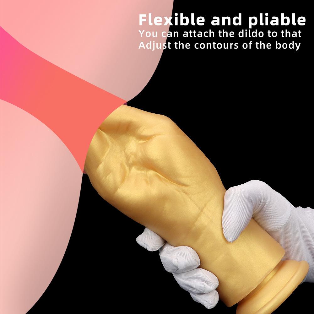 Gold Silikon Faust Anal Dilator Fisting Vibrator Riesiger Dildo Anal Plug Realistischer Schwanz Sexspielzeug BDSM Strap on Cock