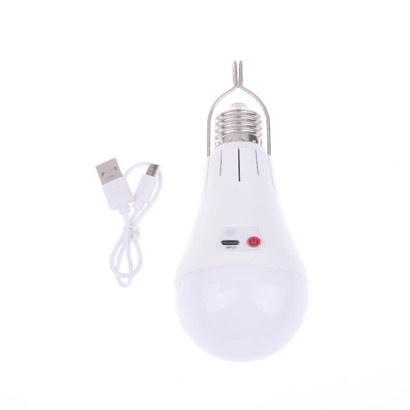 1 Set Lithium Battery Powered E27 Led Bulbs Battery Light Bulb With Hook For Emergency Light Usb Rechargeable Light Bulb