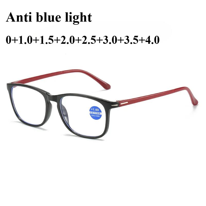 New Reading Glasses Spring Hinge Rectangular Frame Men And Women Hd Reader Eyeglasses Diopter 1.0~+4.0