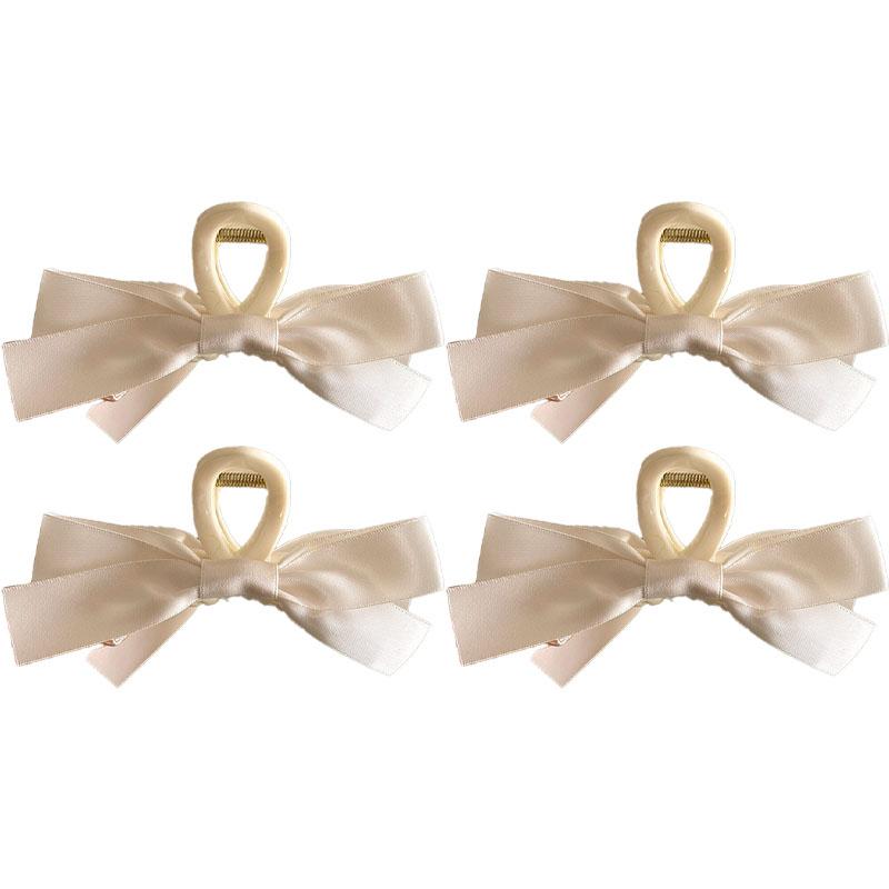 15cm Solid Color Fabric Bow Hair Claw Clip Women Korean Elegant Simple Fashion Shark Clip Barrettes Girl Hair Accessories