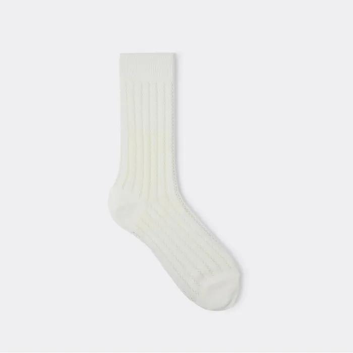 White Mesh Logo Socks CALAX26105WHX