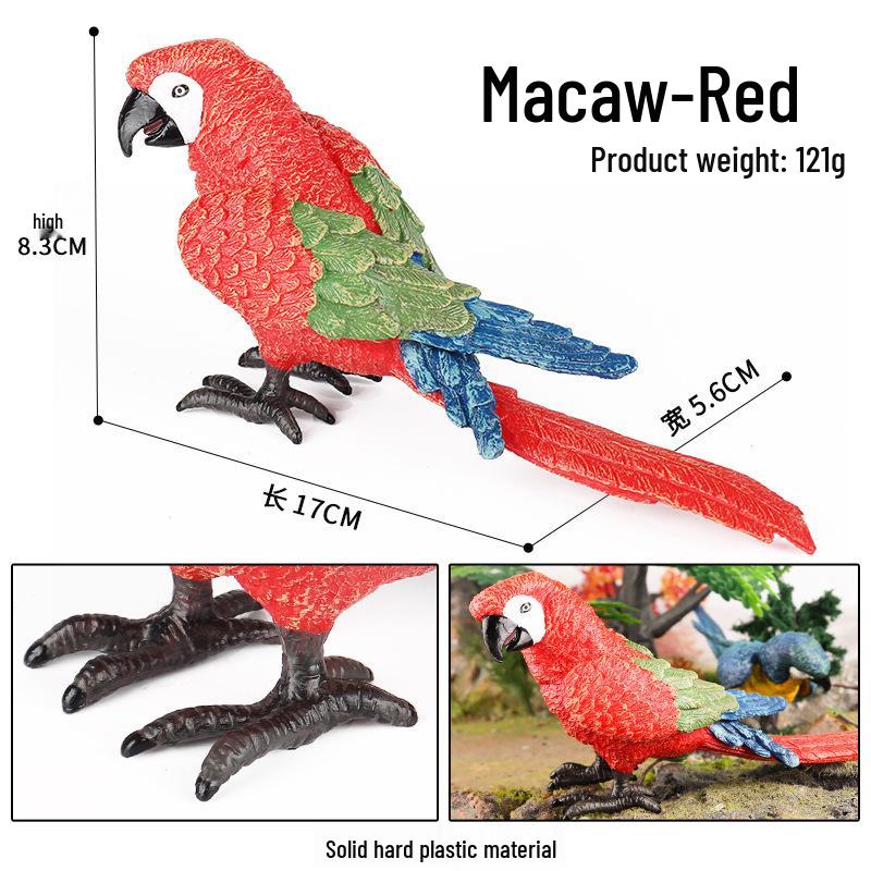 Children's Animal Simulation Toy Set: Eagle, Falcon, Secretary Bird, Owl Figurines