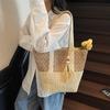 Summer Grass Woven Bag Women's 2025 New Fashion Large-capacity Commuter Tote Bag Seaside Vacation Beach Bag
