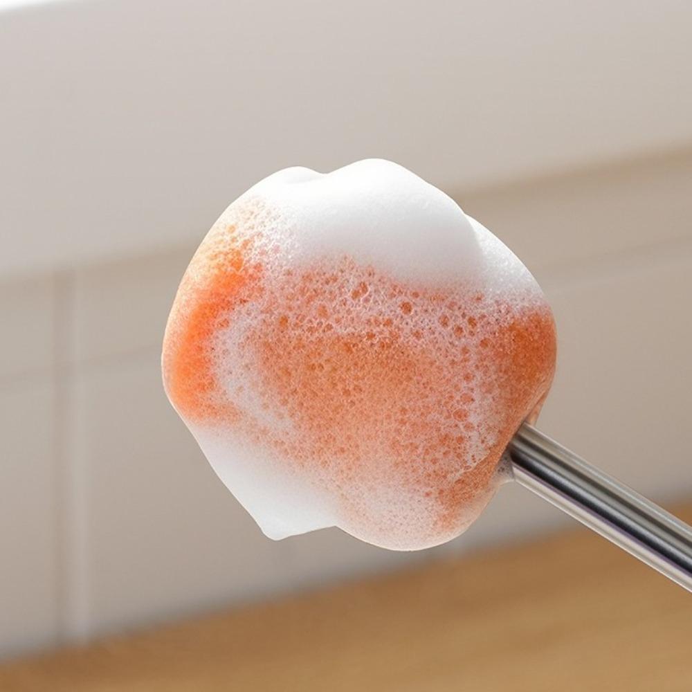 Portable Extendable Sponge Brush Sponge Head Cup Scrubber Wine Brush Kitchen Cleaning