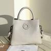High-quality Real Cowhide Lychee Pattern Bucket Bag OEM Large-capacity Portable Messenger Women's Bag