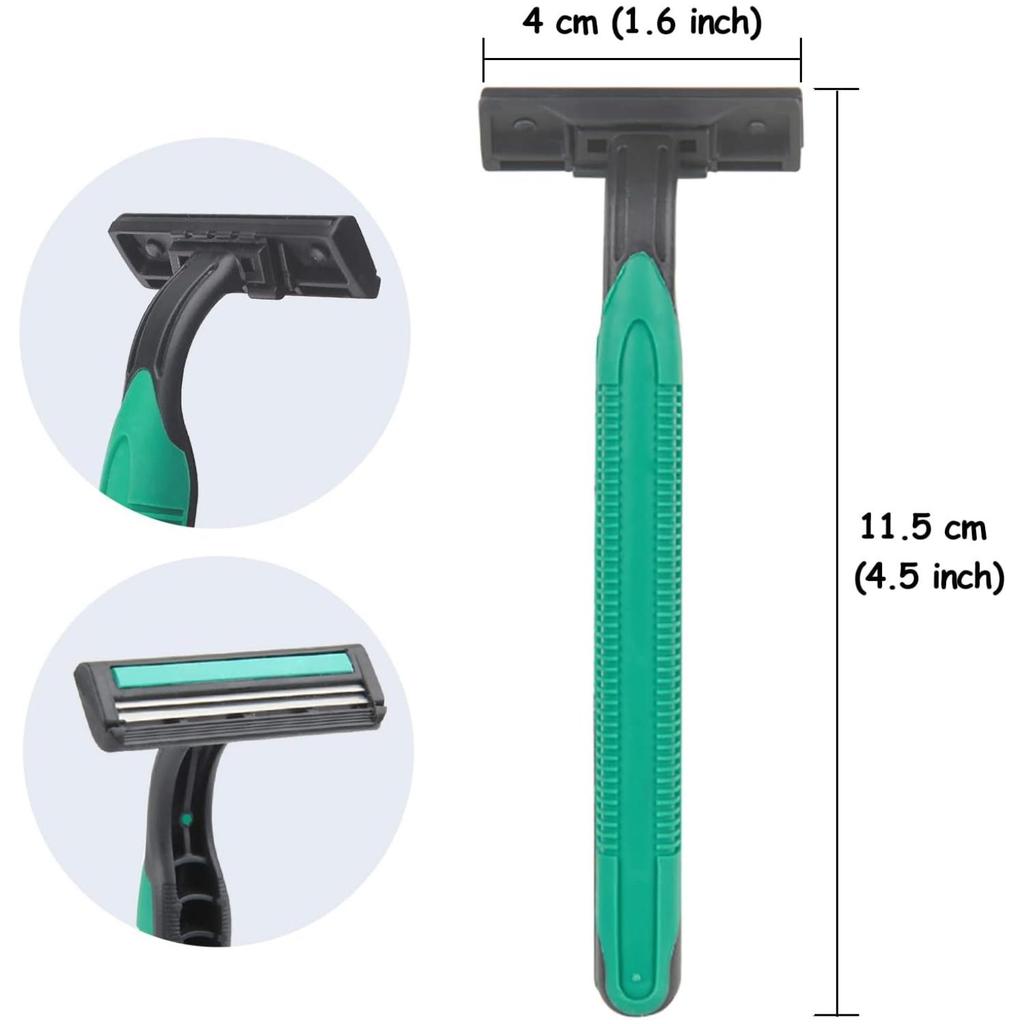 Flame Disposable Razors Bulk, Individually Wrapped Travel, Hotel, Airbnb & Homeless Shavers (50 Pack)