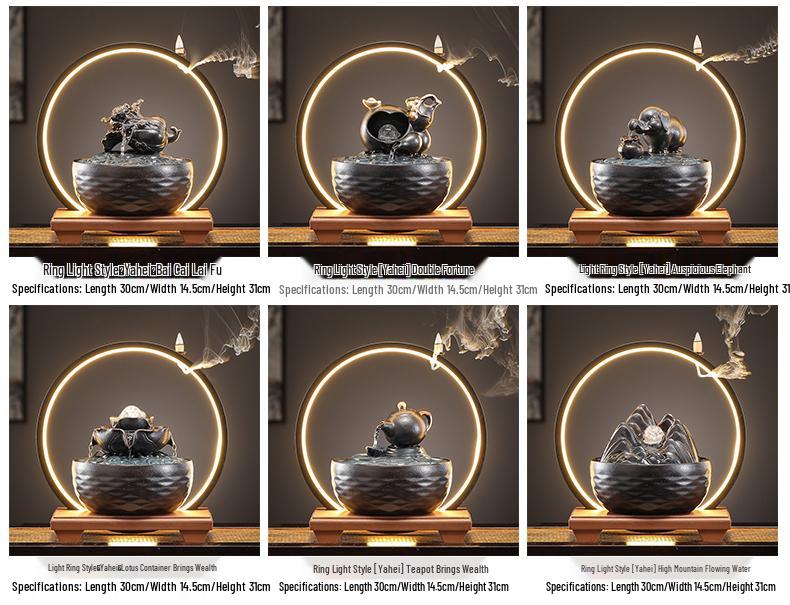 Kolo bohatství Feng Shui: Stolní vodní fontána s tekoucím míčem pro hojnost