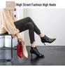 2025 Herbst/Winter Damen Lackleder Spitzschuh Stiletto Stiefeletten - Vielseitige High Heels