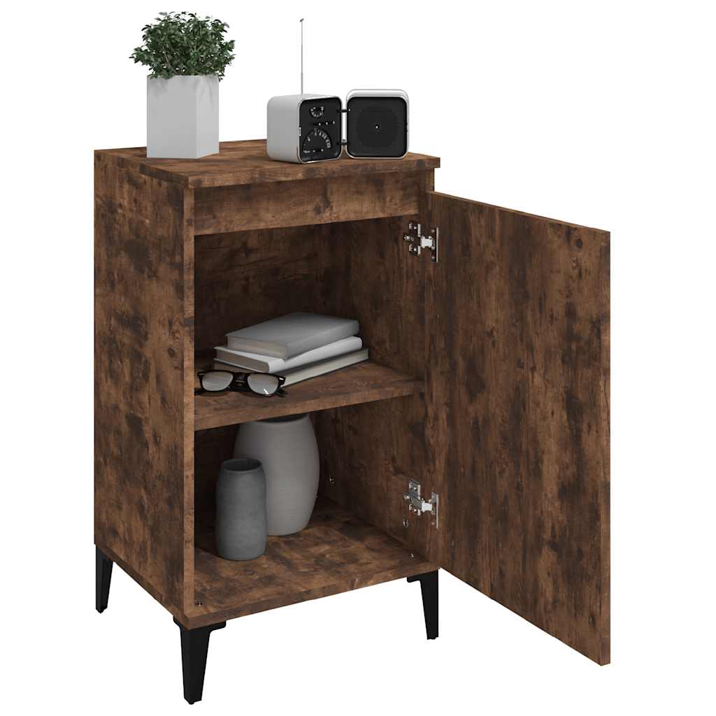 Nightstands (2 pcs) Smoked Oak 40 x 35 x 70 cm engineered wood