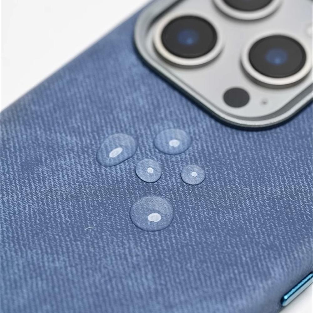 Luxury Metal Lens Magnetic Fiber Leather Case For iPhone 17 Pro Max 16 15 14 13 12 Air MagSafe Wireless Charge Shockproof Cover
