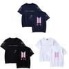 Bts Tryckt T-shirt Kortärmad Bomull Vardagskläder För Fans Mode