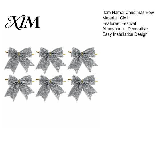 Large Fabric Bows for Home Decor Glitter Christmas Bow, Gold Sparkling Ribbon Hanging Ornament Decorative Wedding Scenery Tree Wreath Gift