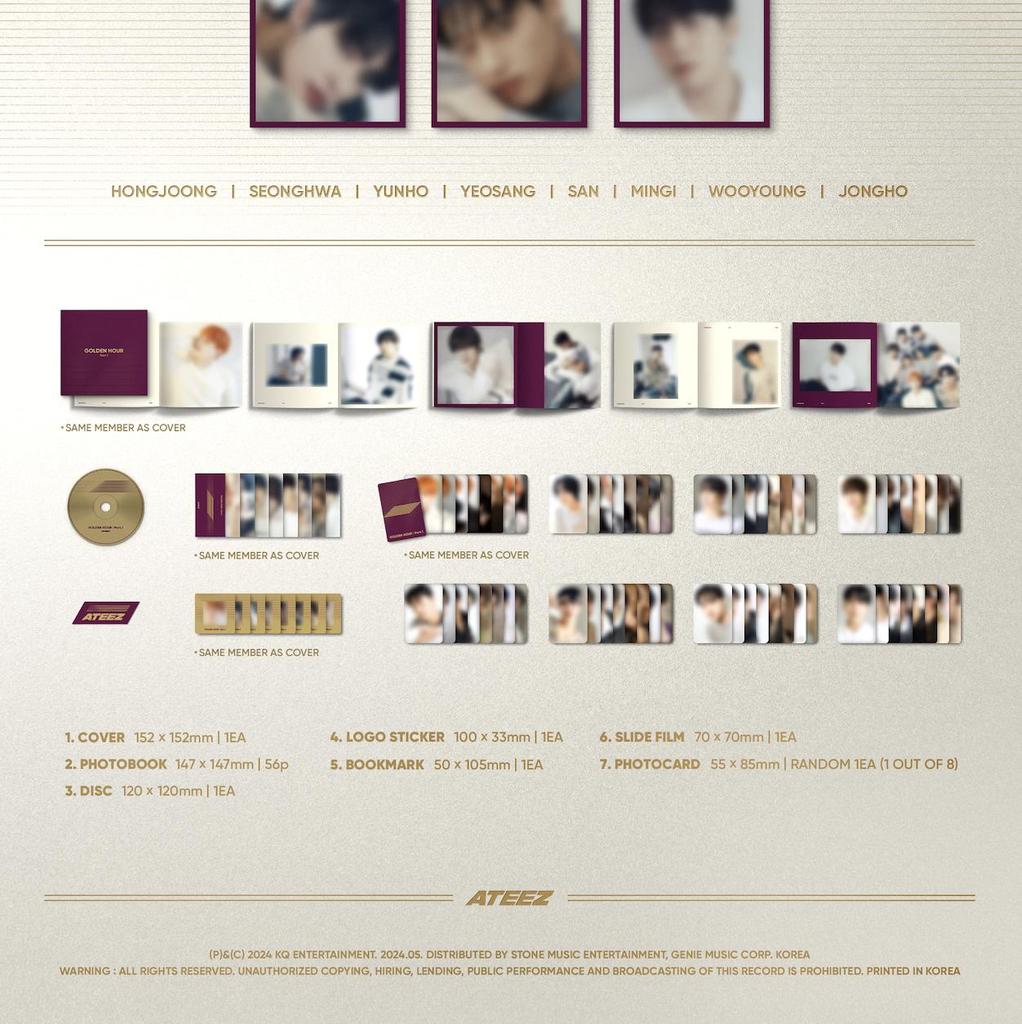 ATEEZ PARTIE HEURE D'OR. 1 (Digipak Ver)