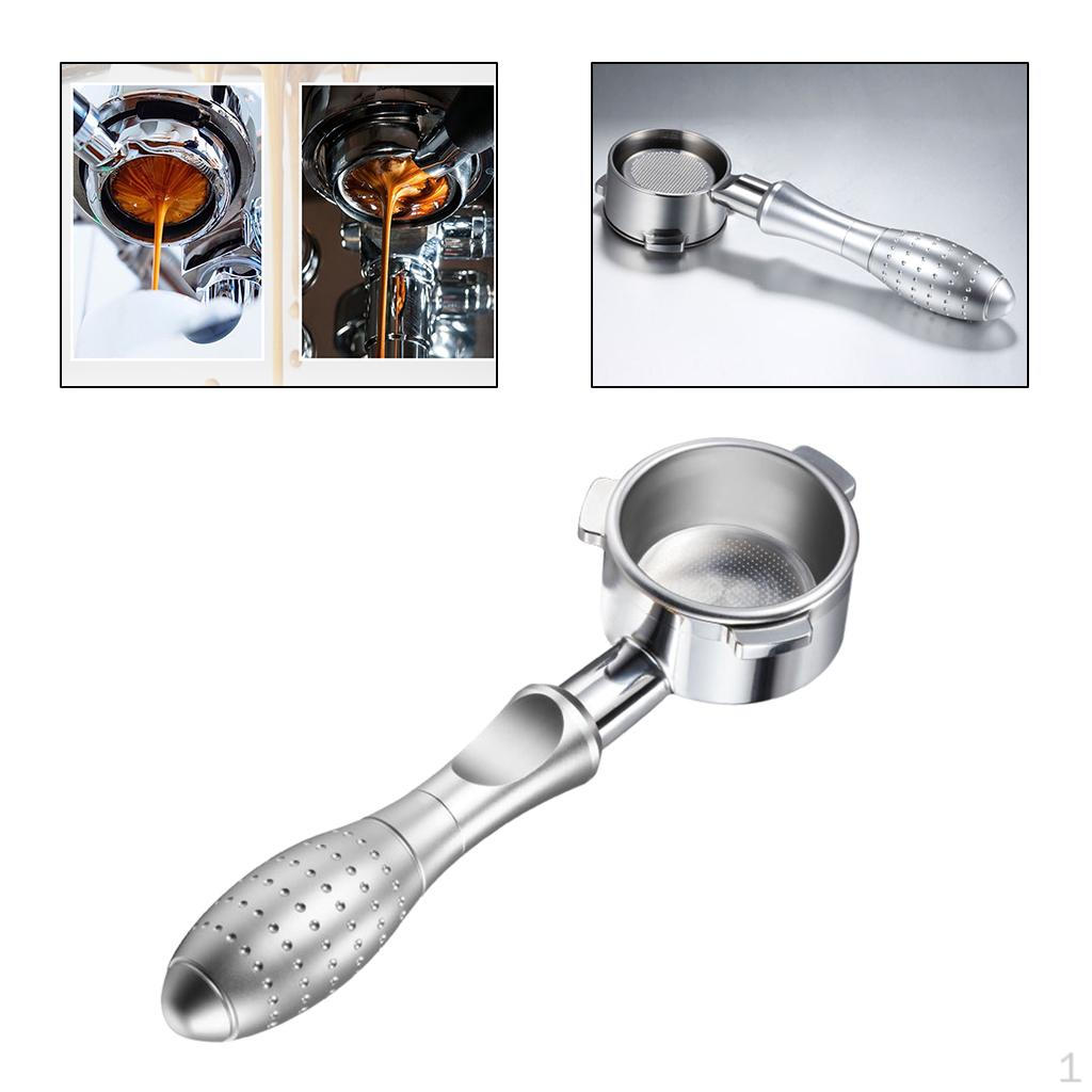 Ручка-держатель фильтра 54 мм для кофемашины, прочная нержавеющая сталь Silver