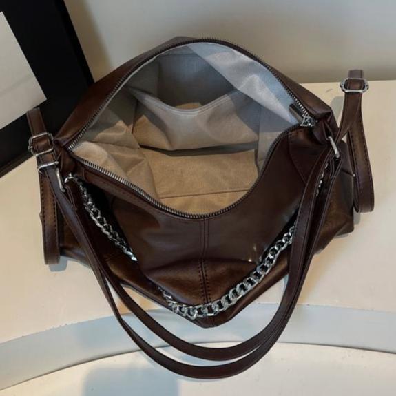 Fashionable Chain Decor Tote Bag Leather Crossbody Bag Multi-functional Backpack Suitable Travel for Daily Shopping Weekend Travel and Other Scenes