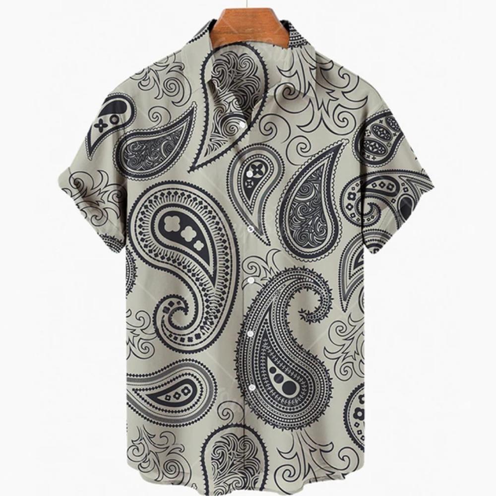 Summer Leopard Colorful Pattern Print Men's Shirts Hawaii Short Sleeve Top Fashion Streetwear Casual Outdoor Men's and Women's Clothing Blouse