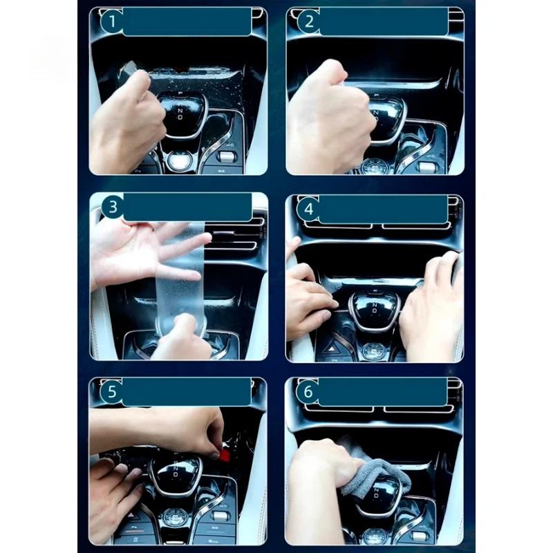 For BYD Atto 3 Yuan Plus 2023 2024 2025 Car Interior Center Console Transparent TPU Protective Film Anti-scratc Film Accessories